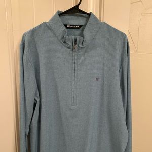 Men’s Travis Mathew Golf Pullover Size Large Blue/Green